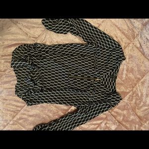 Black and white blouse